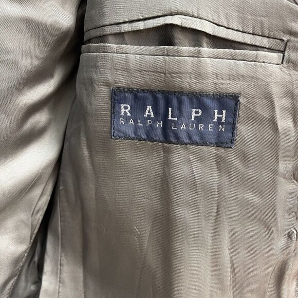 RALPH LAUREN Mens Wool Blazer Soft Jacket Sport Coat 46R 48R Charcoal Gray - Picture 4 of 9